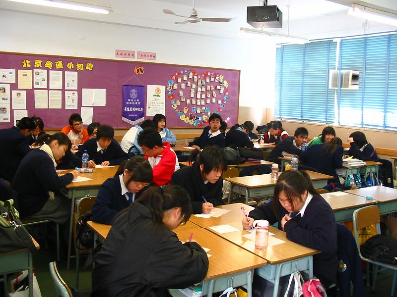 S5 Inter - School oral practice with Ning Po College  